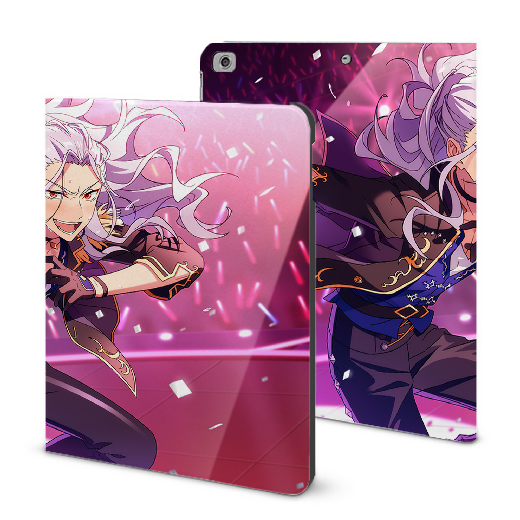 （画像用） あんさんぶるスターズ! Ensemble Stars IPad ケース ブック型 PUレザー TPU 耐衝撃 軽量 薄型 ペン収納なし 全面保護 IPad 各モデル対応